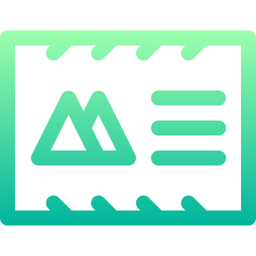 cartão postal grátis ícone