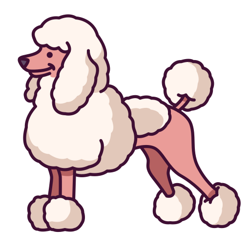 Poodle Generic Outline Color icon