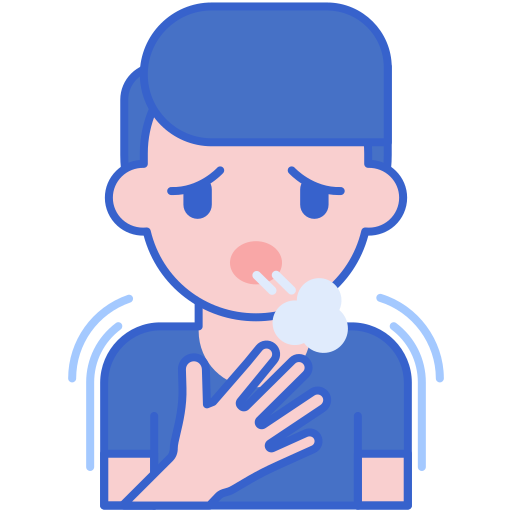 Icono de Respiración dificultosa Flaticons Lineal Color