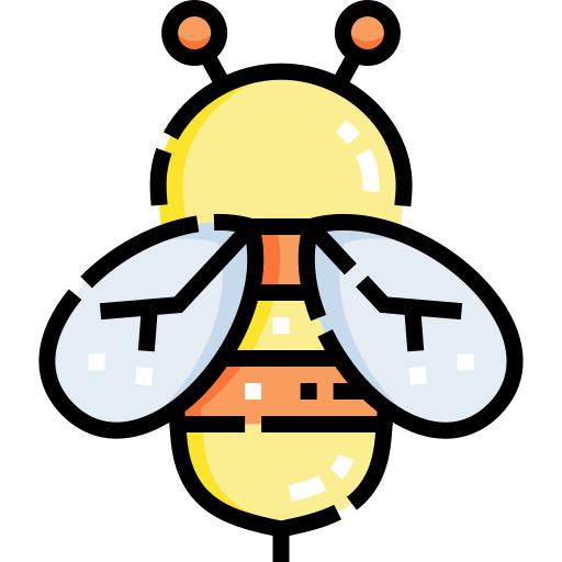 Bee Detailed Straight Lineal color icon