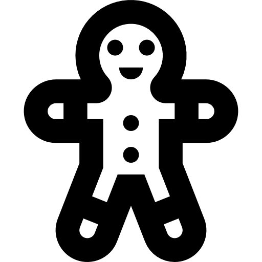 hombre de pan de jengibre icono gratis