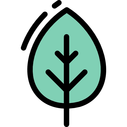 Leaf Detailed Rounded Lineal Color Icon