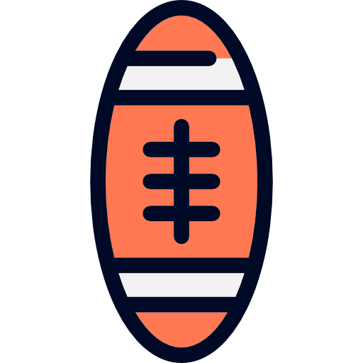 American football Detailed Rounded Lineal color icon