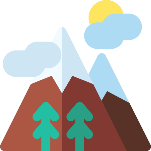 Mountains Basic Rounded Flat icon