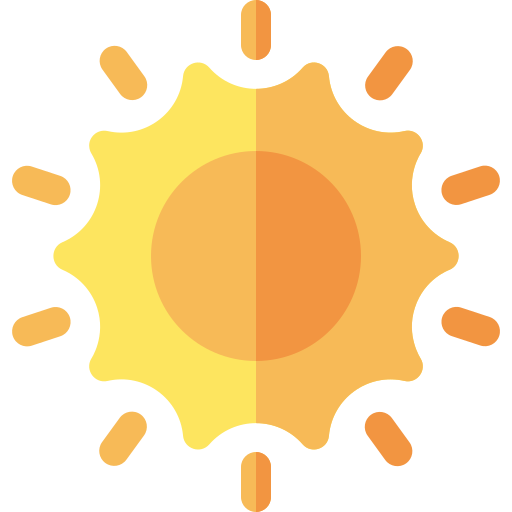 Sun Basic Rounded Flat icon