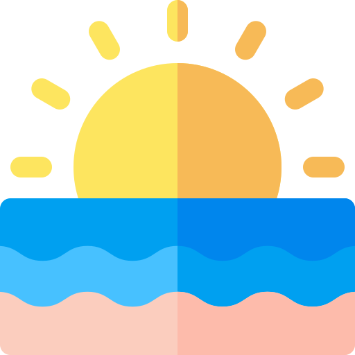 Sunset Basic Rounded Flat icon