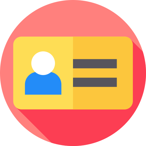 Id card Flat Circular Flat icon