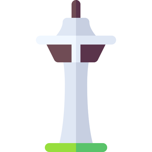 Space needle Basic Rounded Flat icon