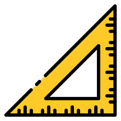 Set square Good Ware Lineal Color icon