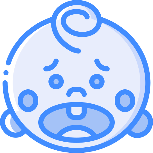 Crying Baby Basic Miscellany Blue Icon