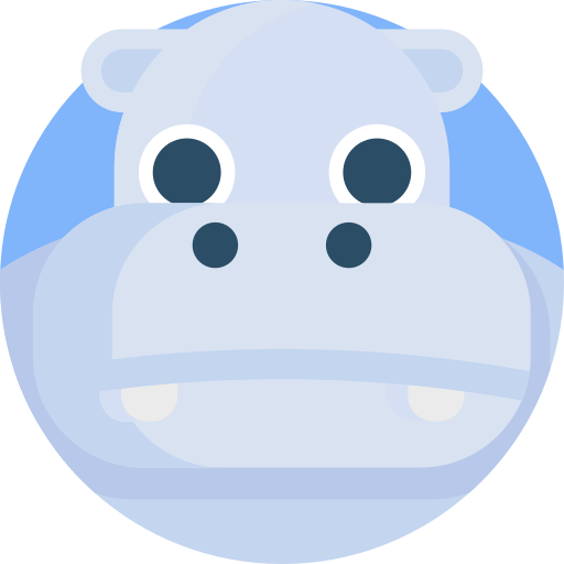 Hippopotamus Detailed Flat Circular Flat icon