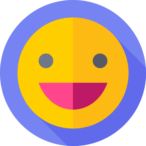 Smile Flat Circular Flat icon