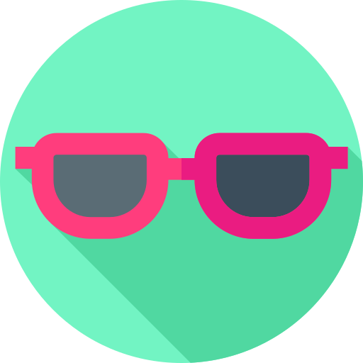 Sunglasses Flat Circular Flat icon