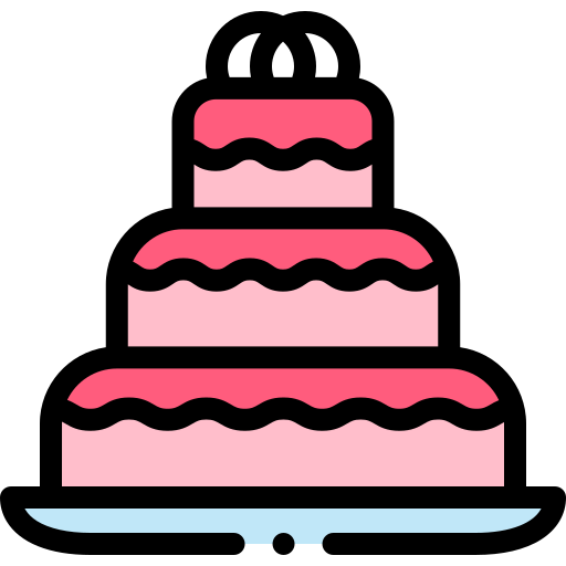 pastel de bodas icono gratis