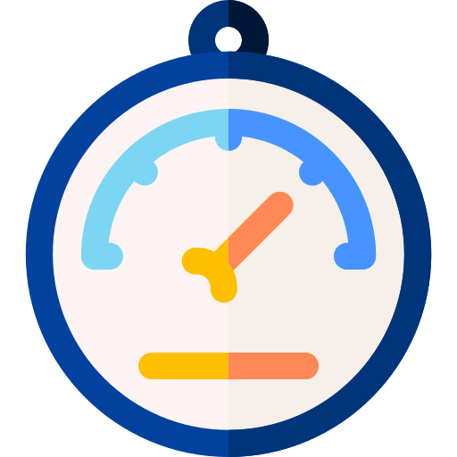 Digital barometer icon flat style Royalty Free Vector Image