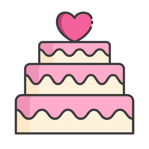 pastel de bodas icono gratis