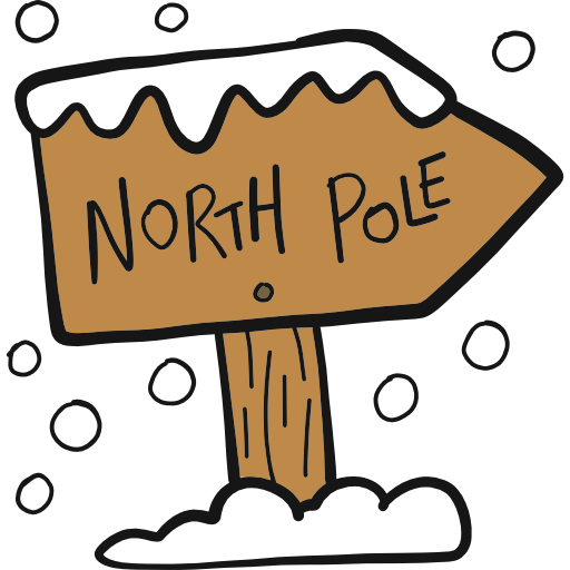 North pole Hand Drawn Color icon