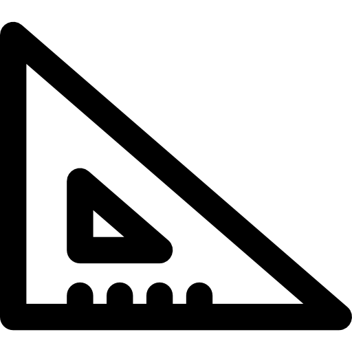 Set square - Free education icons