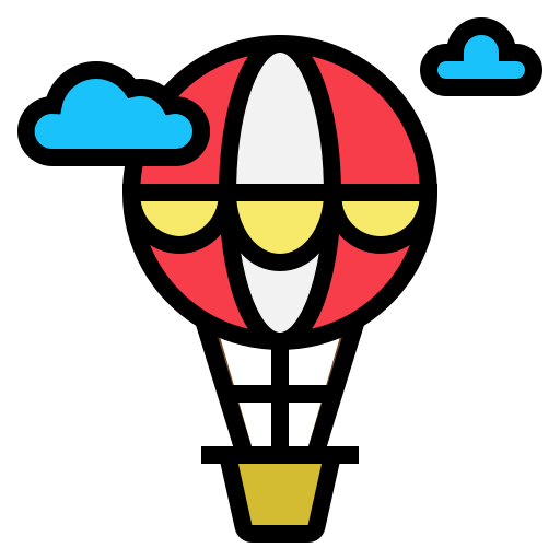 Air balloon Generic Outline Color icon