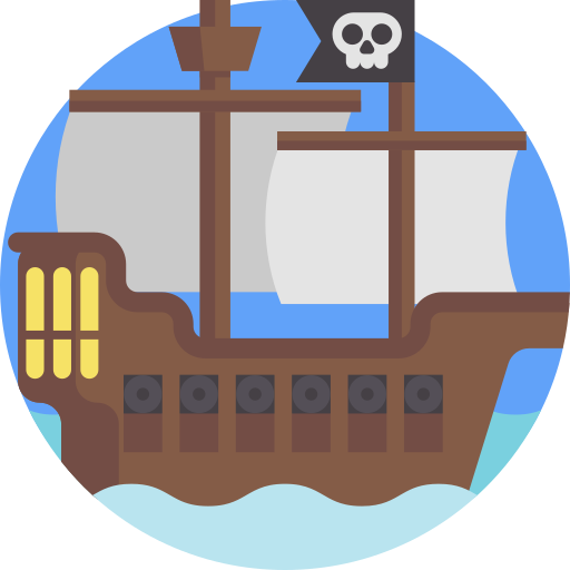 barco pirata icono gratis