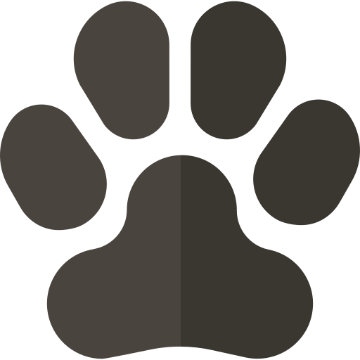 Pawprint Basic Straight Flat Icon