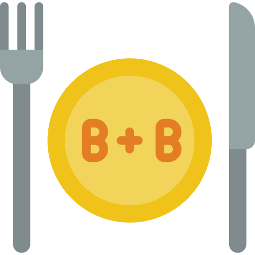 Bed and breakfast free icon Bed and breakfast free icon