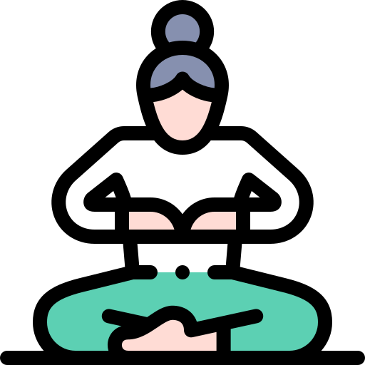 Yoga position Detailed Rounded Lineal color icon