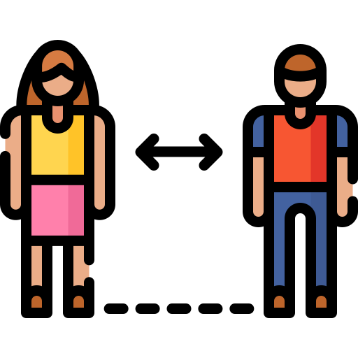 Social distancing free icon Social distancing free icon
