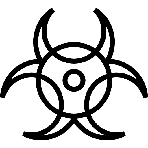 Biohazard Maxim Flat Lineal icon