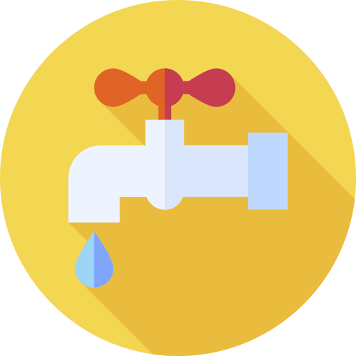 Water tap Flat Circular Flat icon