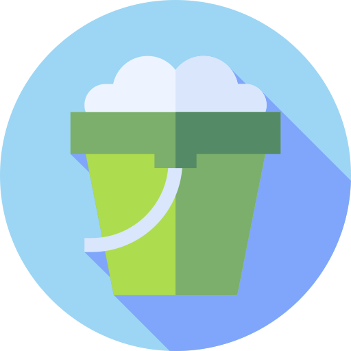 Bucket Flat Circular Flat icon