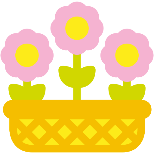 canasta de flores icono gratis