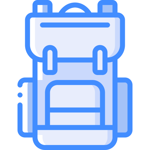 Backpack Basic Miscellany Blue Icon