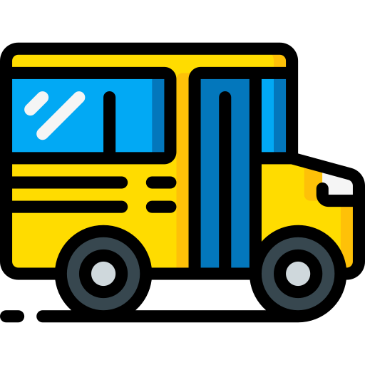 School bus Basic Miscellany Lineal Color icon