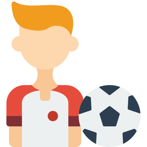 jugador de fútbol icono gratis