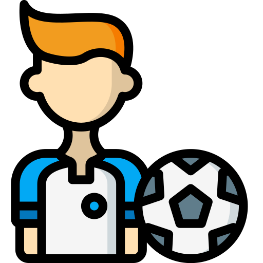 jugador de fútbol icono gratis