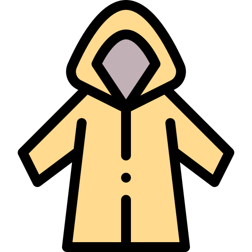 Raincoat Detailed Rounded Lineal color icon