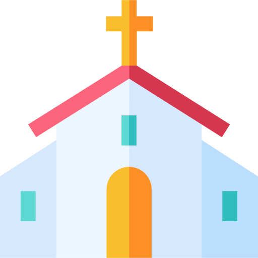 Church Basic Straight Flat Icon