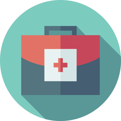 Medical kit Flat Circular Flat icon