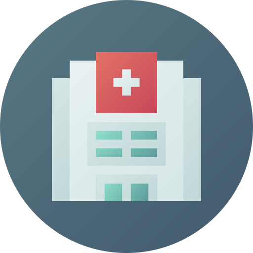 Hospital Flat Circular Gradient icon