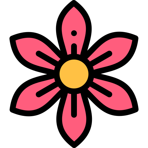 Flower Detailed Rounded Lineal color icon