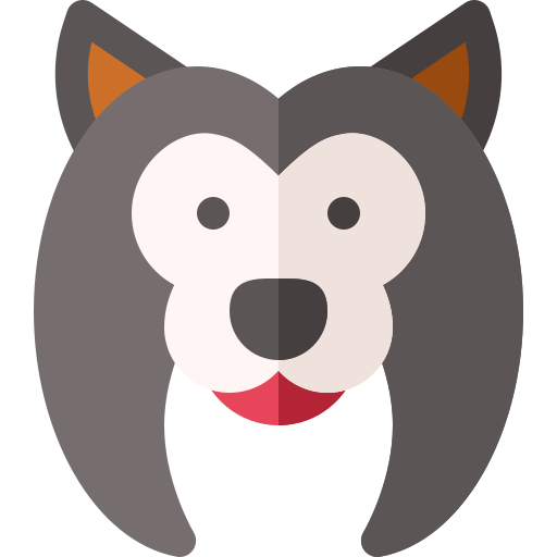 Dog Basic Rounded Flat Icon