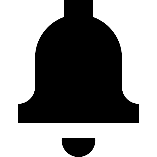 Bell Basic Straight Filled icon