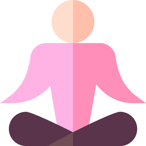 Yoga position Basic Straight Flat icon