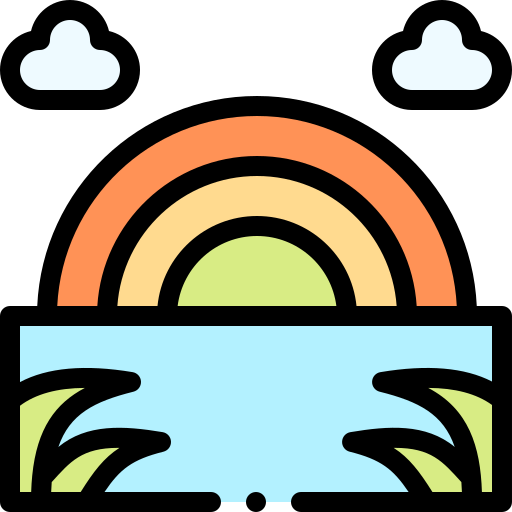 Rainbow Detailed Rounded Lineal color icon