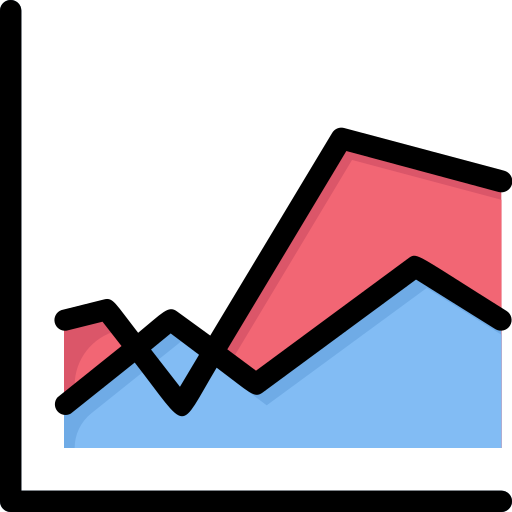 gráfico de área icono gratis