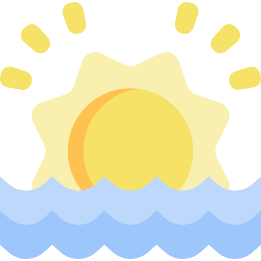 puesta de sol icono gratis