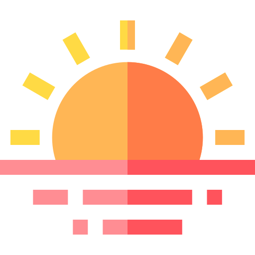 puesta de sol icono gratis