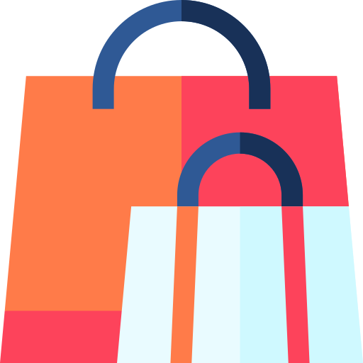 Shopping bag Basic Straight Flat icon