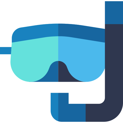 Scuba diving Basic Straight Flat icon